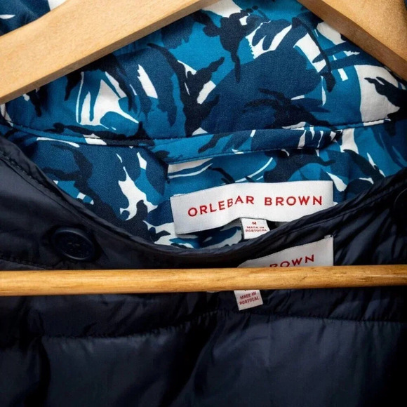 Orlebar Brown Sutherland Camo water wind resistant Field Jacket Lake Blue | Med - Picture 15 of 16